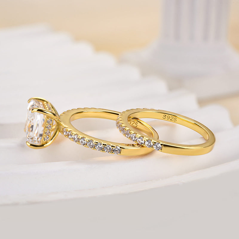 Moissanite 2.0Ct Princess Cut Diamond Wedding Set