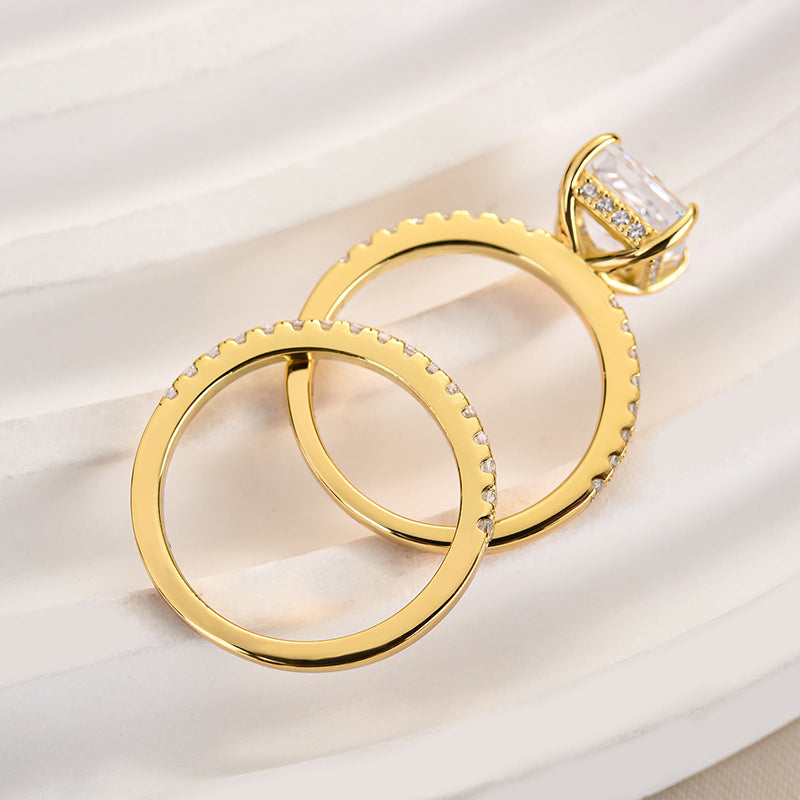 Moissanite 2.0Ct Princess Cut Diamond Wedding Set
