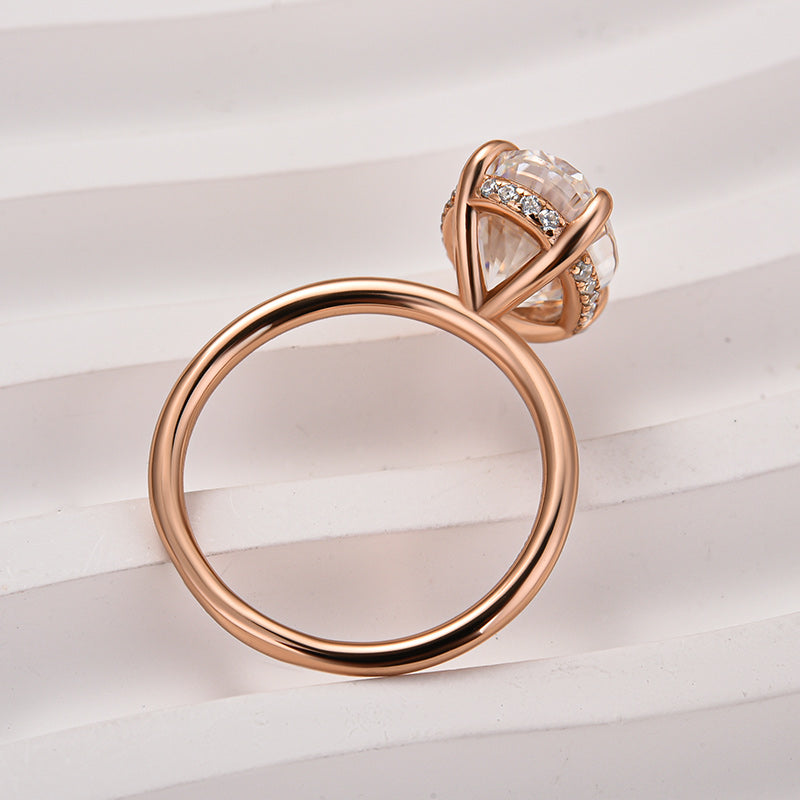 4 Carat Oval Moissanite Ring | 925 Sterling Silver White/Yellow/Rose Gold