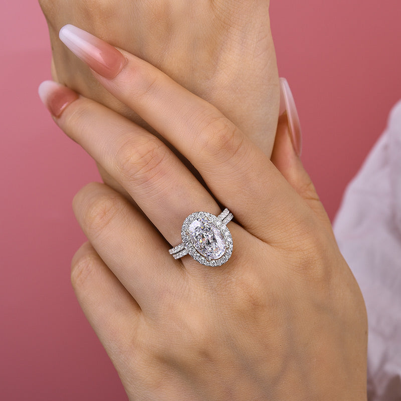 Timeless Love Oval Diamond Bridal Set