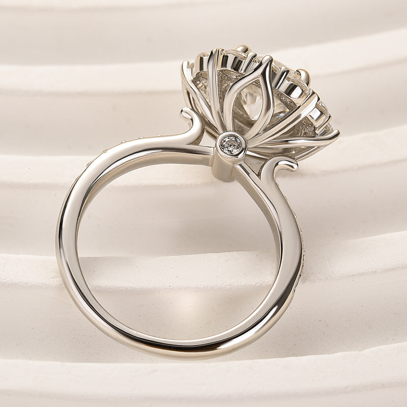 2.0ct Round Moissanite Solitaire Ring in White Gold