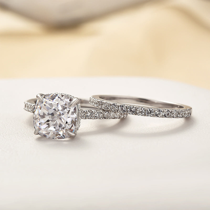 3.0 Carat Sona Simulated Diamond Cushion Cut Wedding Band