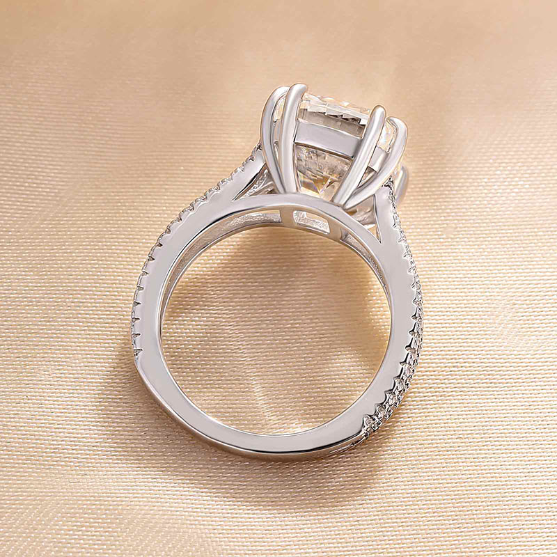 7.5Ct Cushion Cut Diamond Split Shank Ring