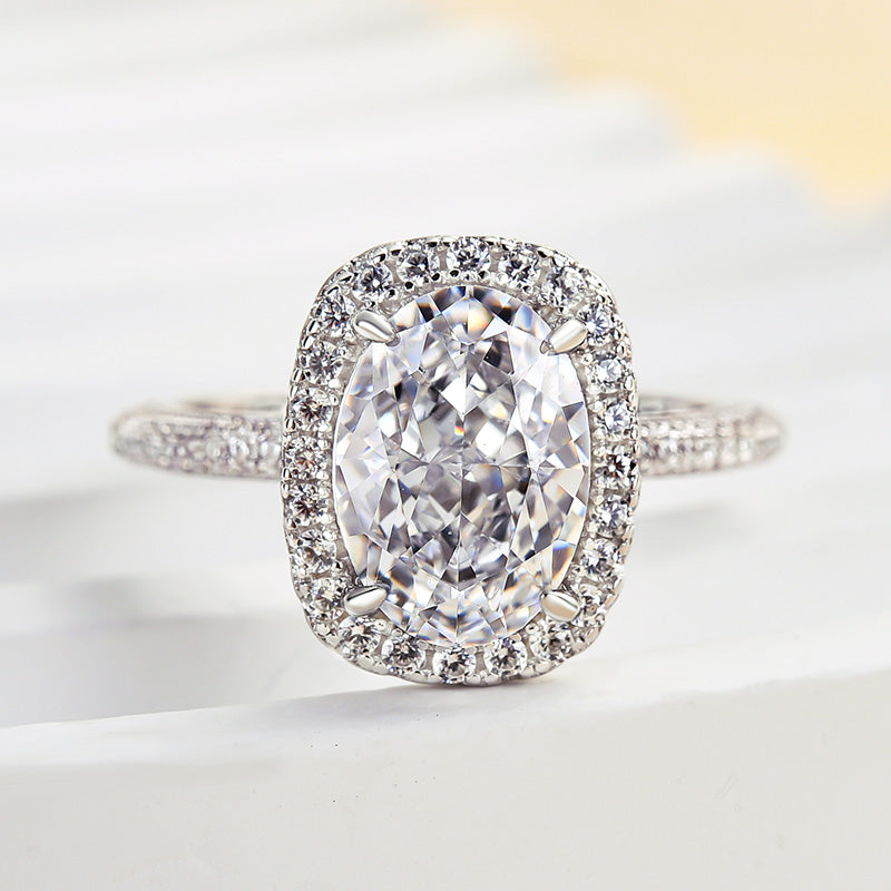 Timeless 2.25ct Oval Diamond Ring with Pavé Detailing
