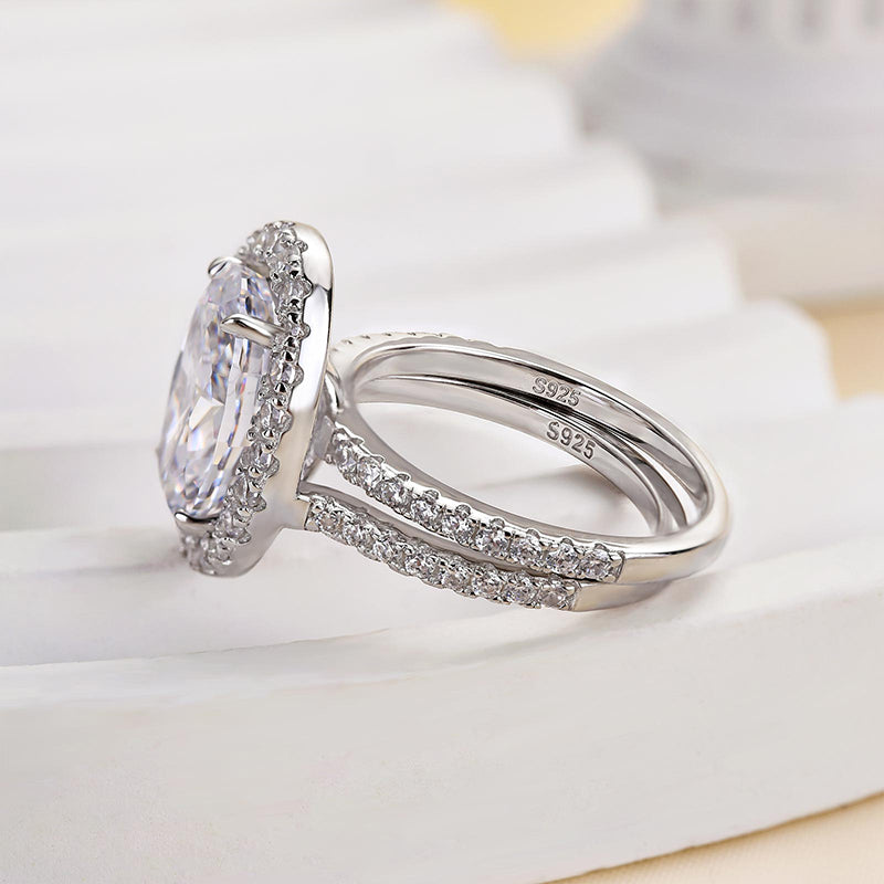 Timeless Love Oval Diamond Bridal Set