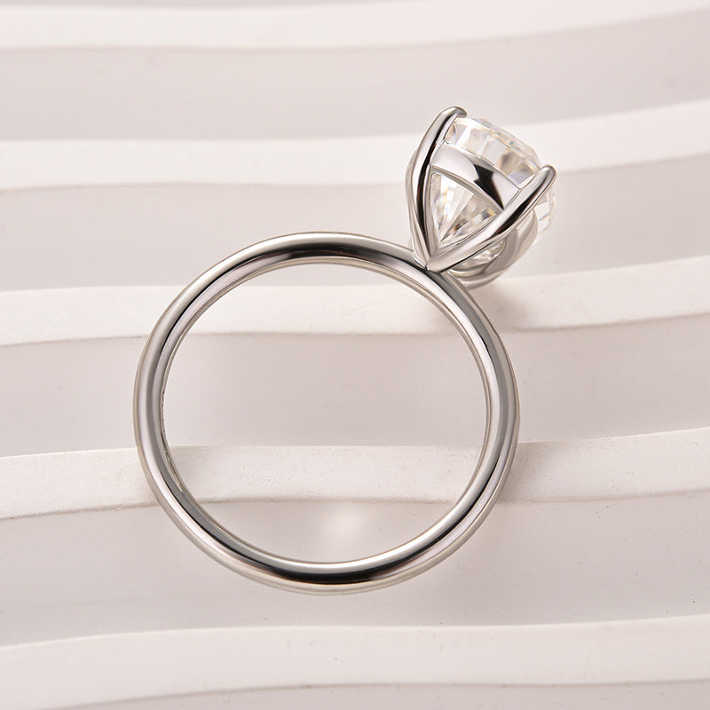 4.0CT Pear Moissanite Ring – 925 Silver 18K Gold Plated