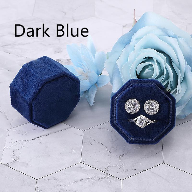 Octagonal flannel jewelry box Premium ring box