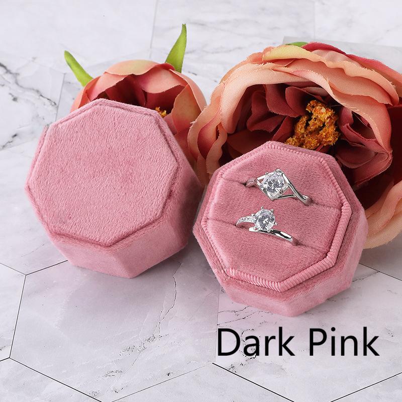 Octagonal flannel jewelry box Premium ring box