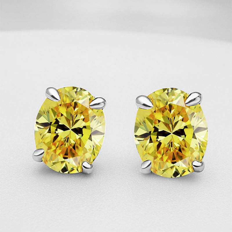 Elegant White Simulated Diamond Earrings in Silver & Gold