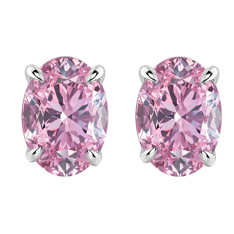 Elegant White Simulated Diamond Earrings in Silver & Gold