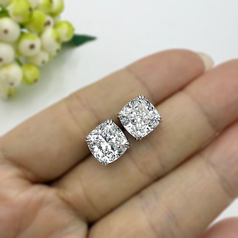 White Sona Diamond Earrings in Sterling Silver
