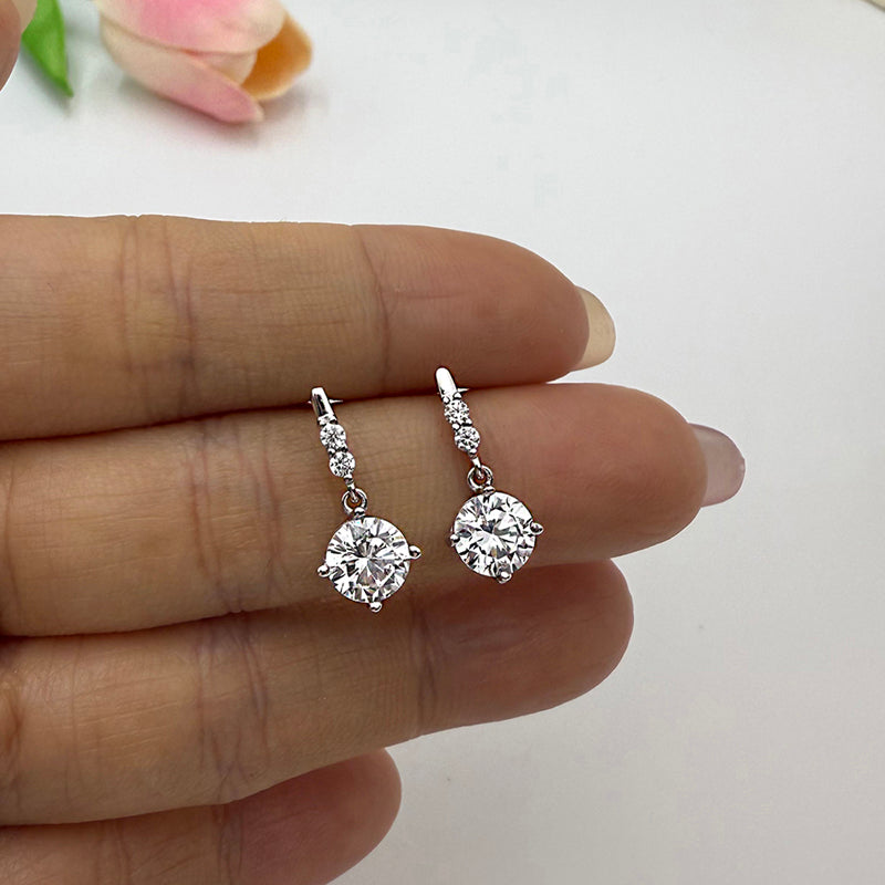 1.0 Carat Simulated Diamond Stud Earrings in Sterling Silver