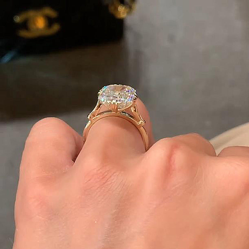 4.5 Carat Asscher-Cut Simulated Diamond Vintage Engagement Ring
