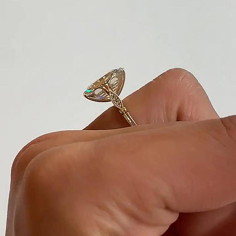 4.5 Carat Asscher-Cut Simulated Diamond Vintage Engagement Ring