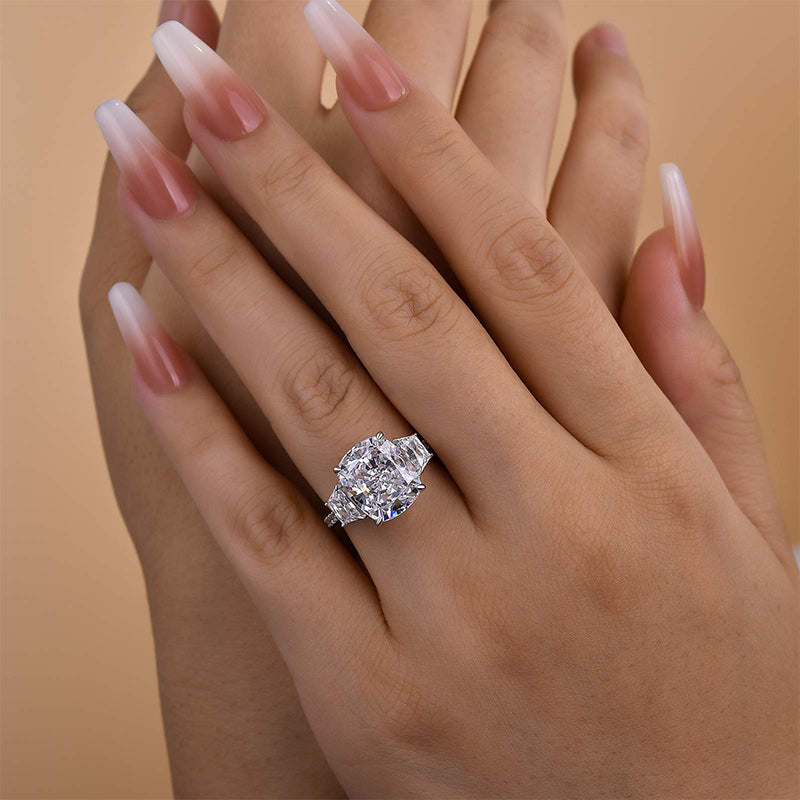 Majestic 7.0ct Cushion Cut Three-Stone Ring
