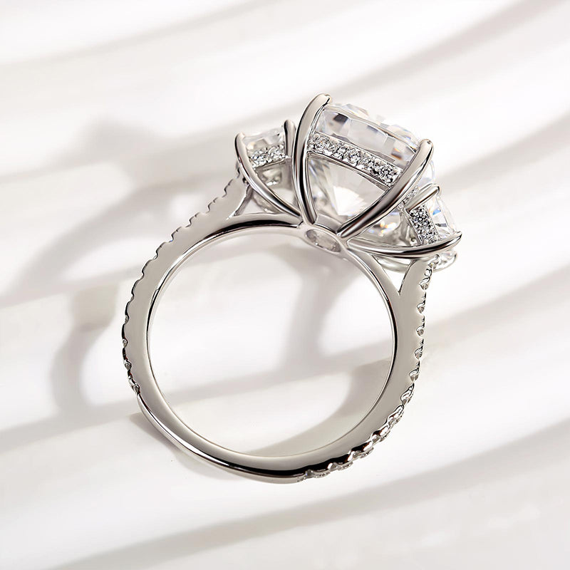 Majestic 7.0ct Cushion Cut Three-Stone Ring