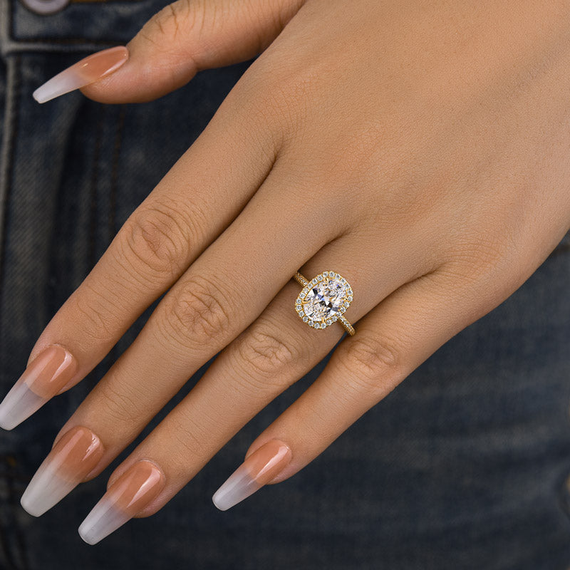 Timeless 2.25ct Oval Diamond Ring with Pavé Detailing