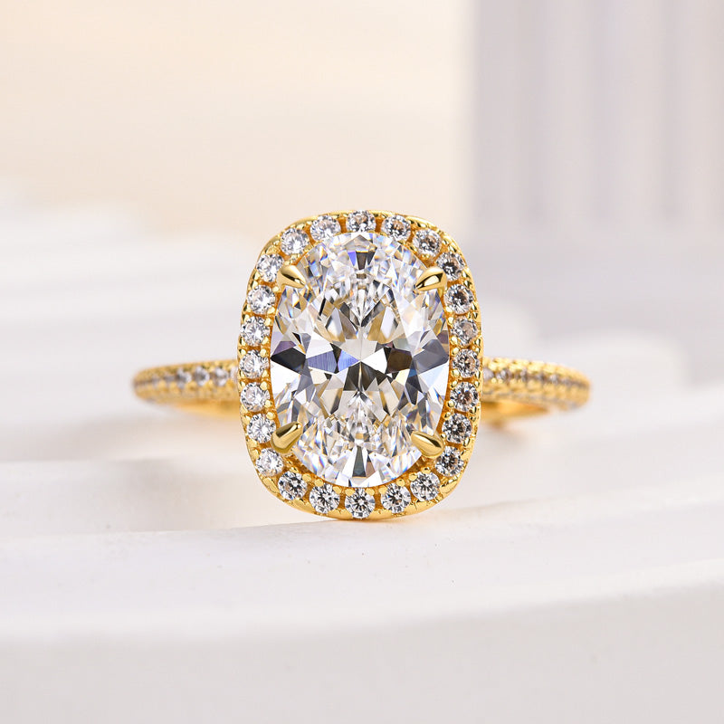 Timeless 2.25ct Oval Diamond Ring with Pavé Detailing