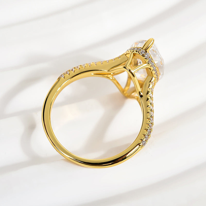 4 Carat Marquise-Cut Simulated Diamond Engagement Ring