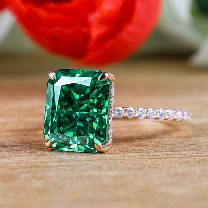 5.0Ct Radiant Cut Paraiba Tourmaline Halo Ring