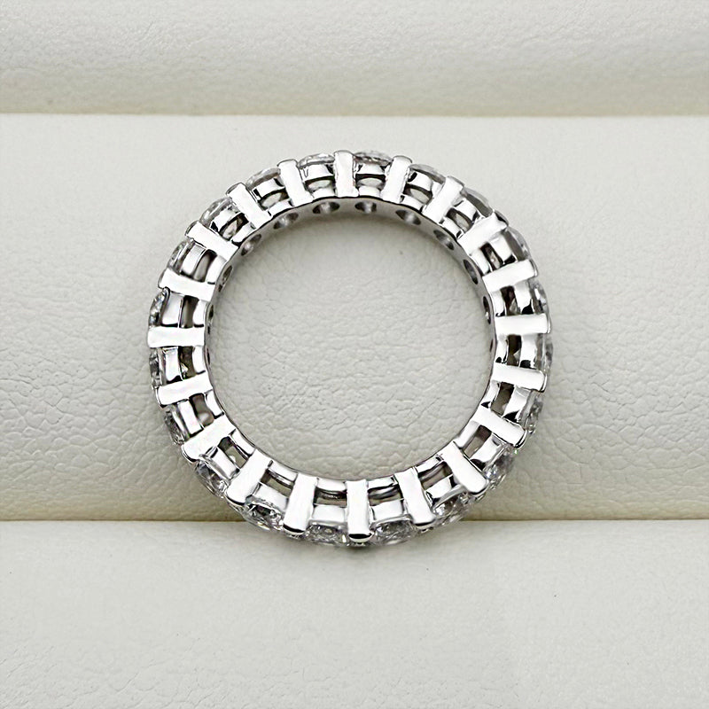 2.0Ct Round Sona Simulated Diamond Full Eternity Wedding Band, White Gold Plated