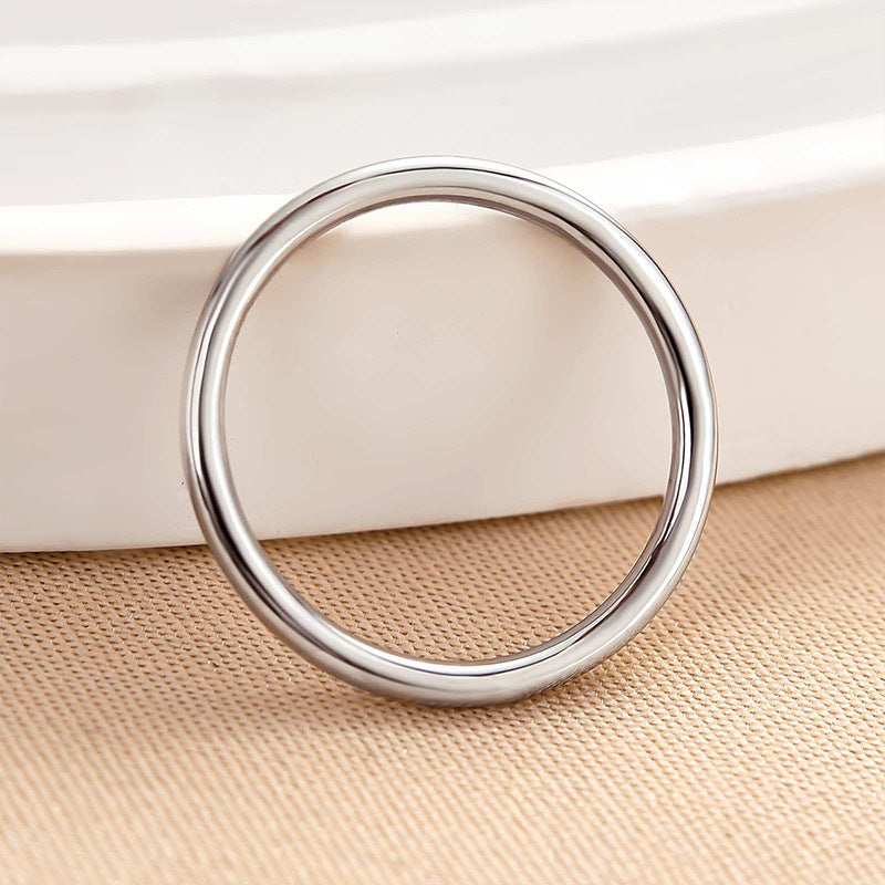 Classic 925 Sterling Silver Band with White Gold or Gold Plating