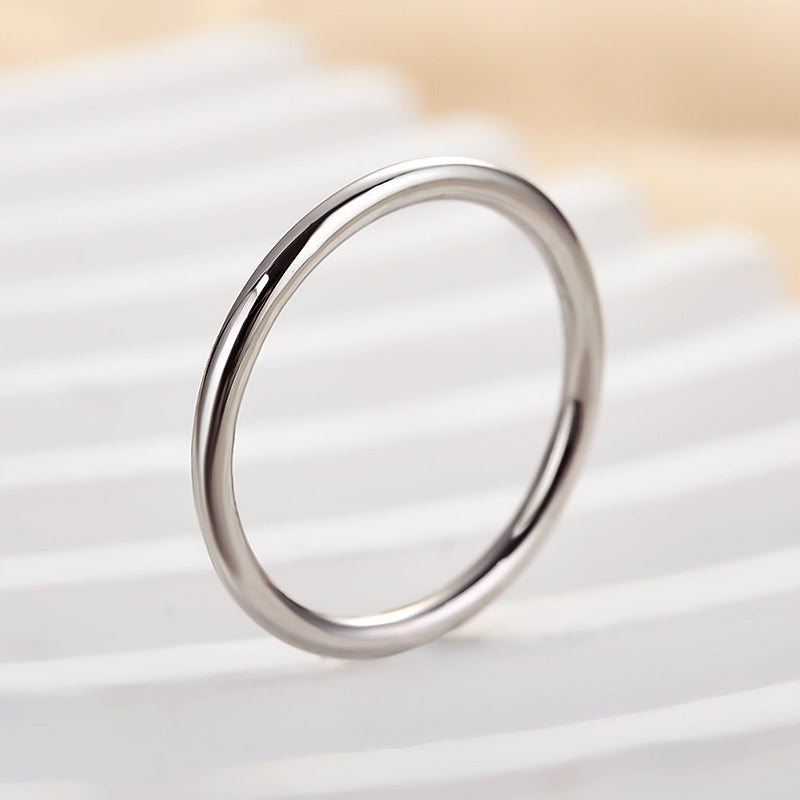 Classic 925 Sterling Silver Band with White Gold or Gold Plating