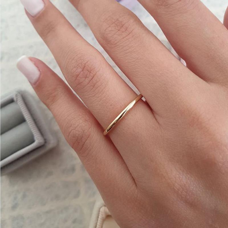 Classic 925 Sterling Silver Band with White Gold or Gold Plating