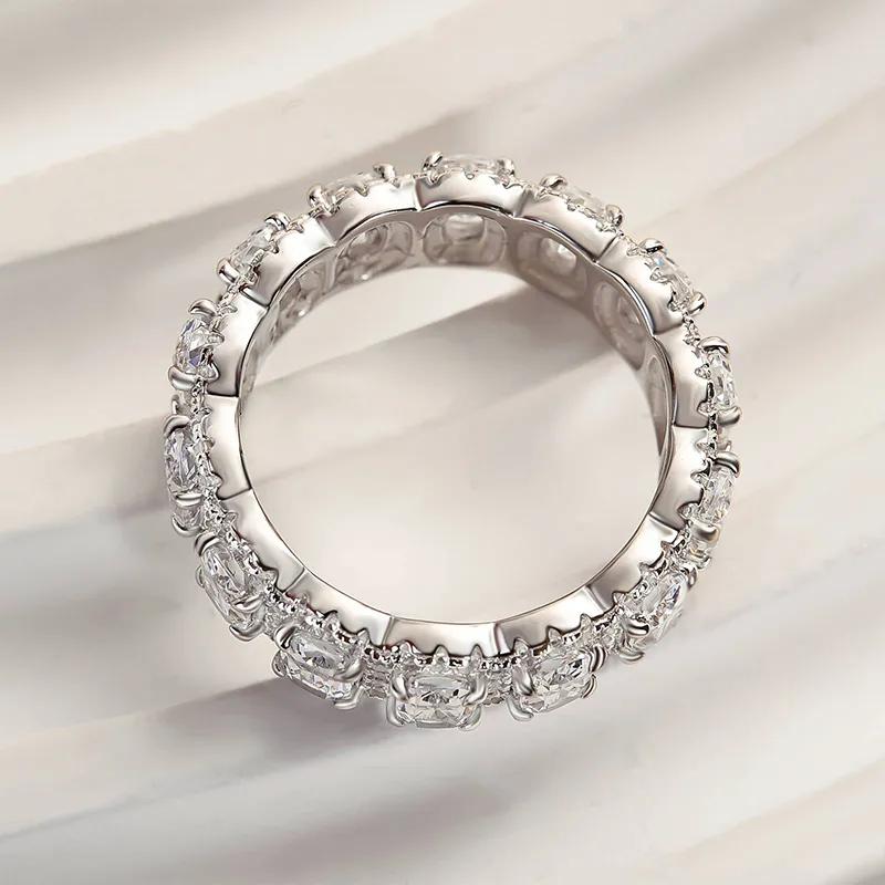 1.0Ct Sona Diamond Band, White or Gold Plated Sterling Silver