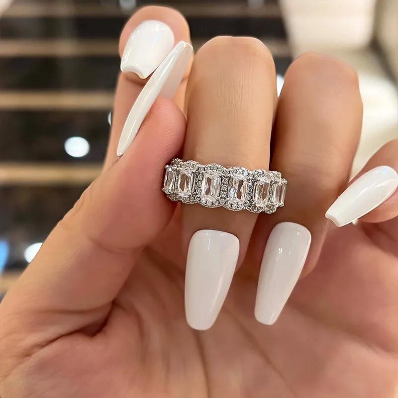 1.0Ct Sona Diamond Band, White or Gold Plated Sterling Silver