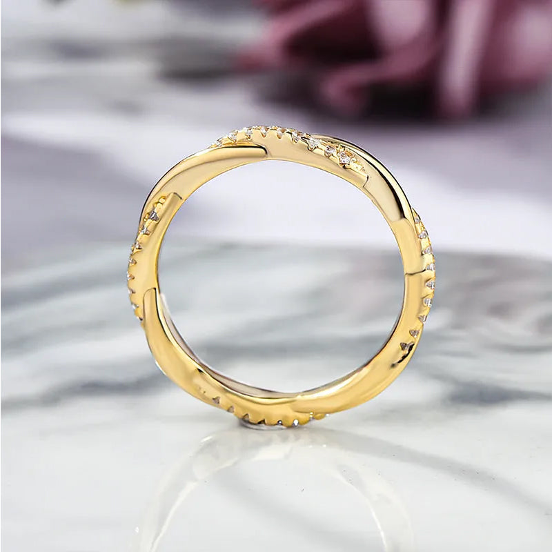0.8 Carat Simulated Diamond Wedding Band - Sterling Silver