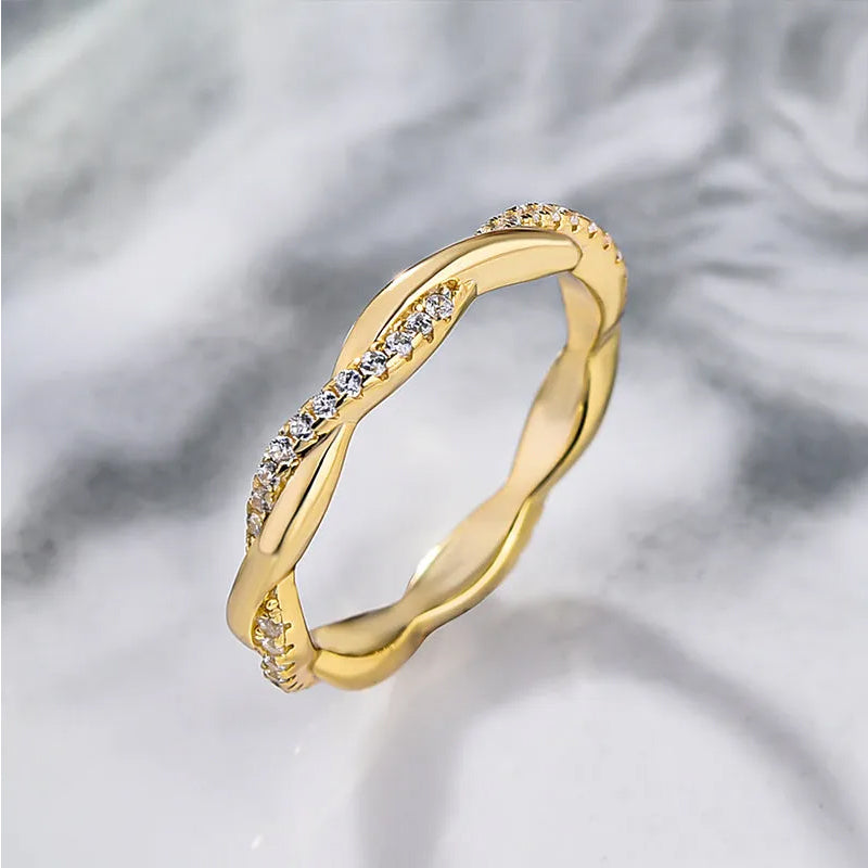 0.8 Carat Simulated Diamond Wedding Band - Sterling Silver