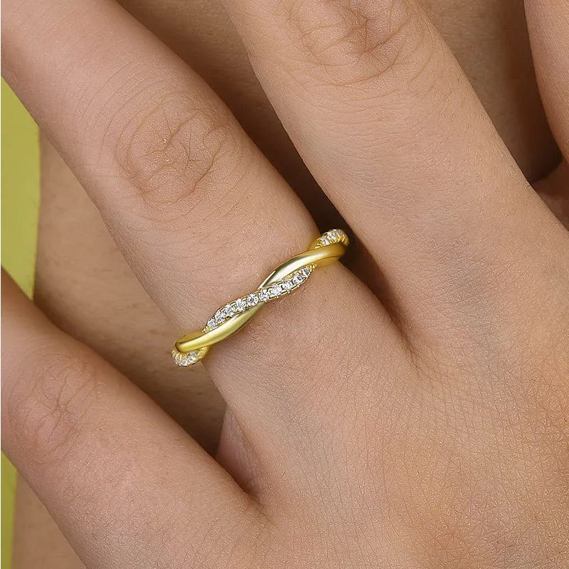 0.8 Carat Simulated Diamond Wedding Band - Sterling Silver