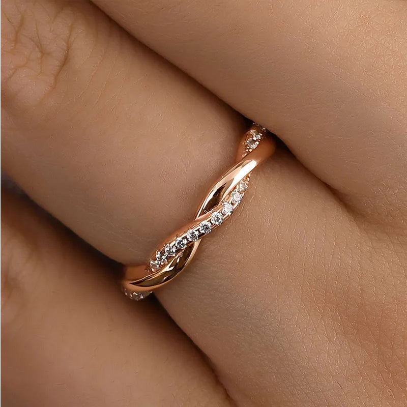 0.8 Carat Simulated Diamond Wedding Band - Sterling Silver