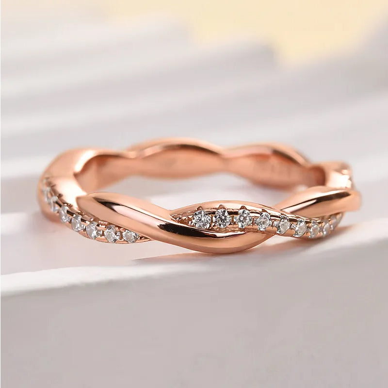 0.8 Carat Simulated Diamond Wedding Band - Sterling Silver