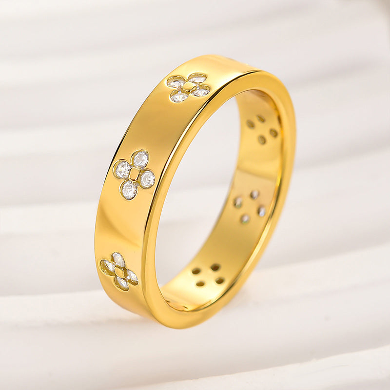 Eternal Love Wedding Band - Sterling Silver with Simulated Diamonds