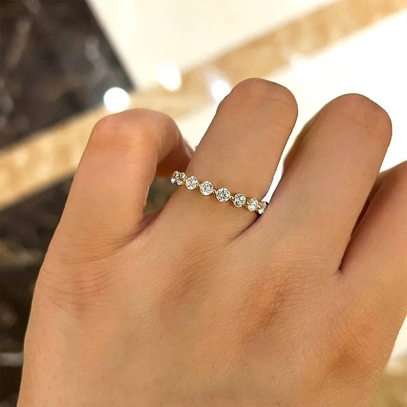1.5Ct Sona Diamond Eternity Band, White Gold Plated Sterling Silver