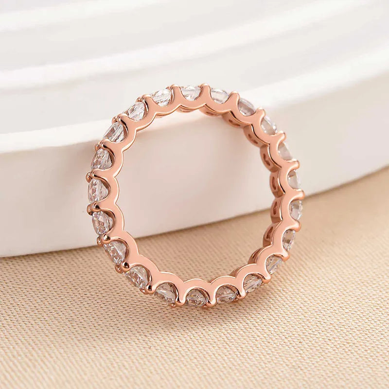 1.8Ct Sona Diamond Eternity Band, White Gold or Gold Plated