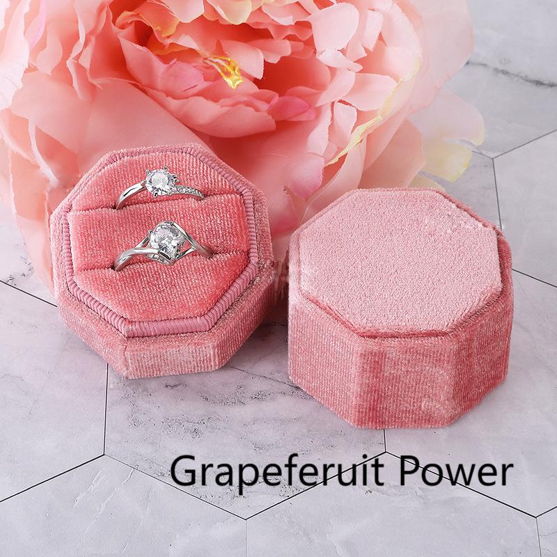 Octagonal flannel jewelry box Premium ring box