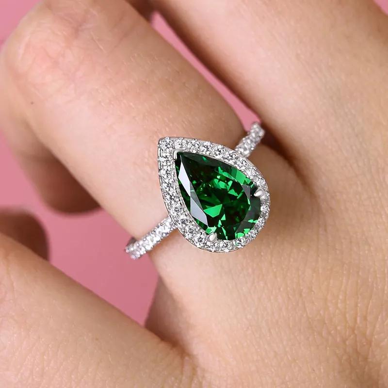 Precious 2.2 Carat Pear Cut Moissanite Engagement Ring