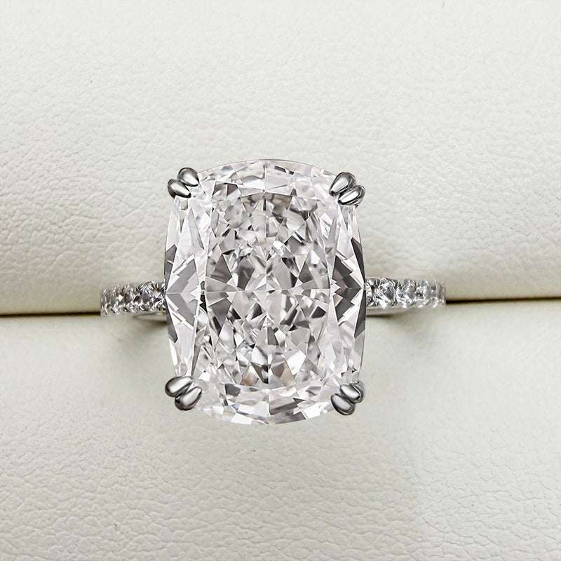 Aurogem Excellent Crushed Ice Cushion Cut Engagement Ring For Women
