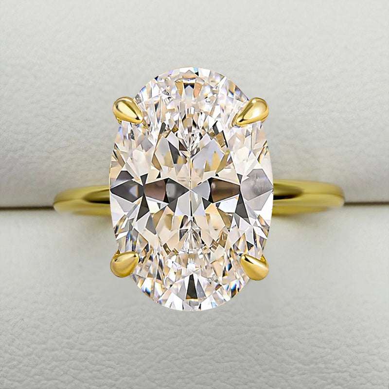 Exclusive Oval Cut Engagement Ring In Sterling Silver