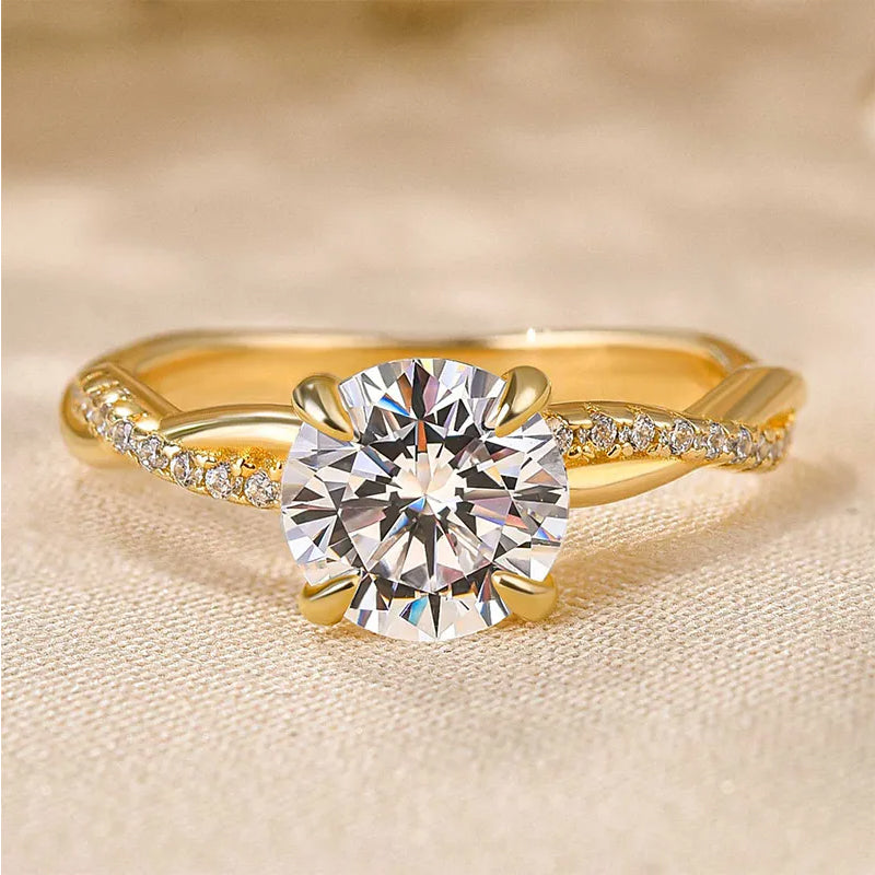 1.25 Carat Simulated Diamond Engagement Ring - Sterling Silver
