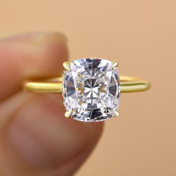 3.0 Carat Cushion-Cut Simulated Diamond Engagement Ring - Timeless Elegance