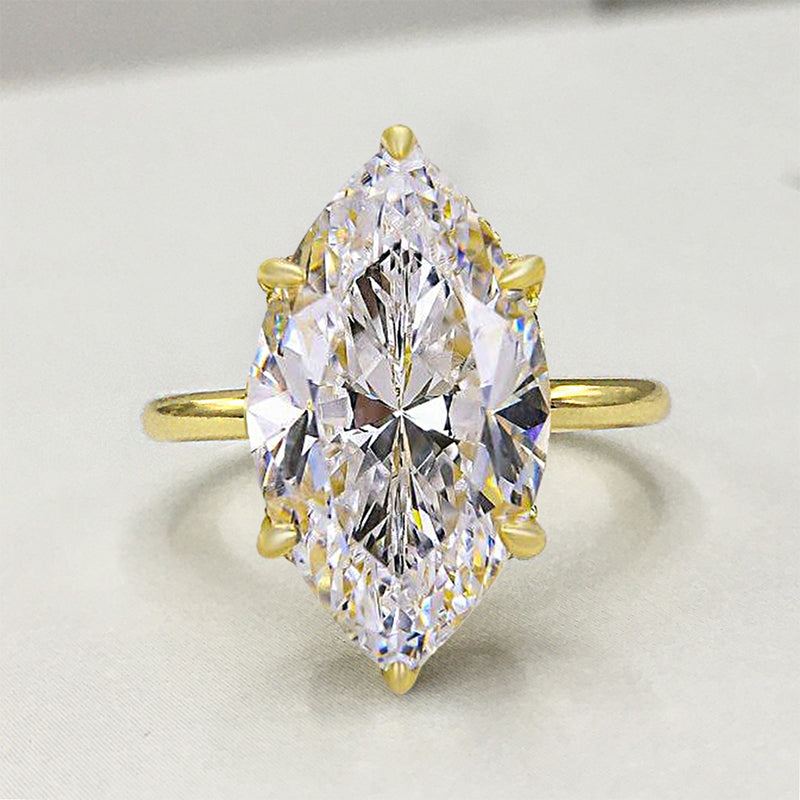 3.5 Carat Marquise Cut Simulated Diamond Ring – Sterling Silver