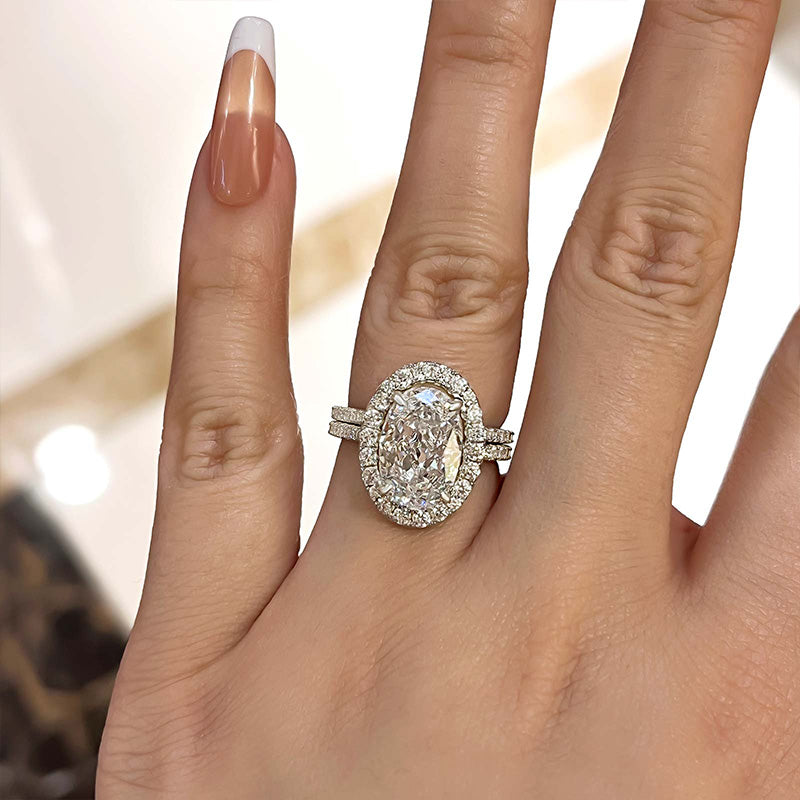 Timeless Love Oval Diamond Bridal Set