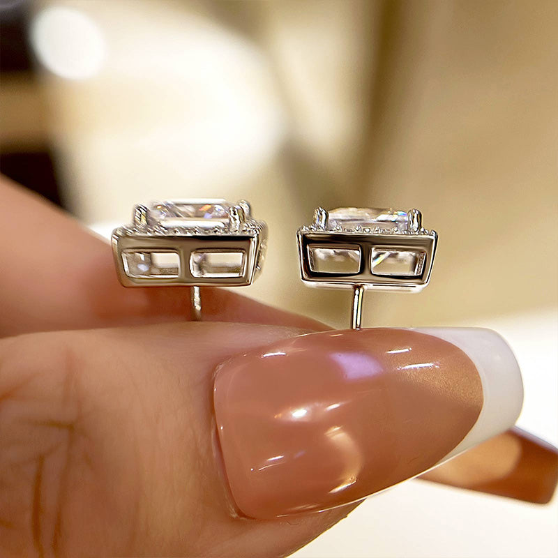 Luxury Princess Cut Simulated Diamond Earrings