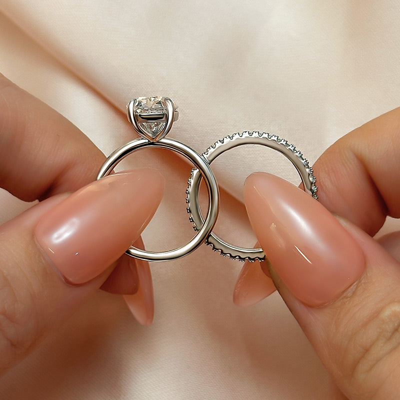 4.0ct Pear Cut Diamond Ring - Dual Gold Plated