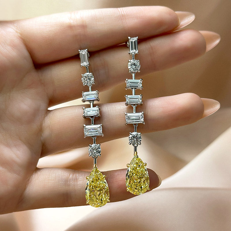 Luxurious Multi-Cut Simulated Diamond Earrings