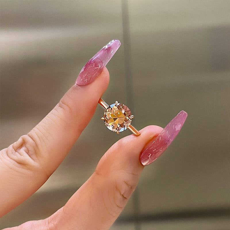 2.0ct Morganite Rose Gold Ring - Romantic & Feminine